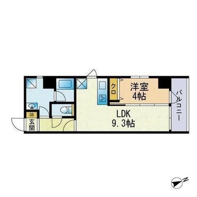 Scena箱崎駅前の間取り