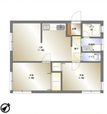 霞ヶ丘ハイツの間取り