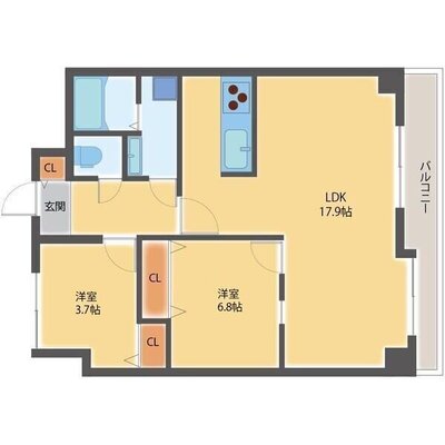 ウエストリヴィエールの間取り