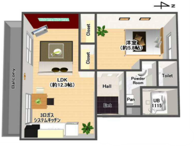 パークハイツ長居の間取り