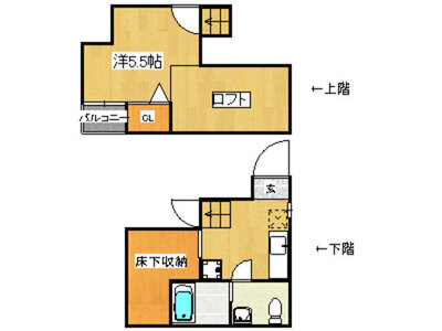 コンフォートベネフィス住吉１の間取り