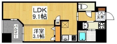 ロールベール博多駅前の間取り
