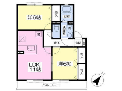 シャトル原Ｂの間取り