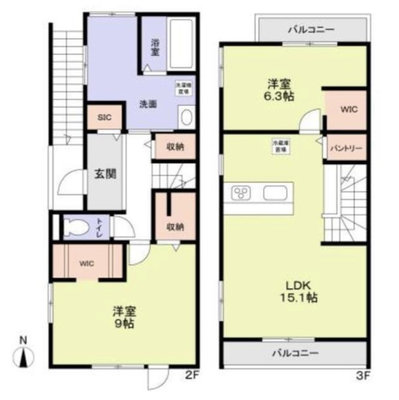 竹の塚３丁目戸建の間取り