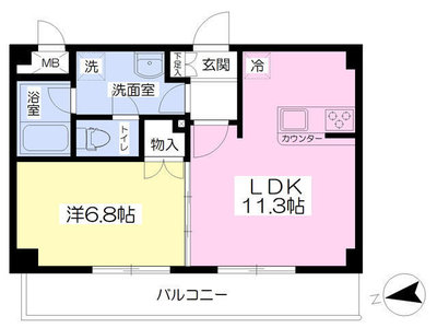 ゼルコバ　サウスの間取り