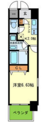 プレジオ東天満の間取り