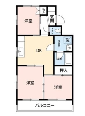 エメラルドマンションリバーサイド貝塚の間取り