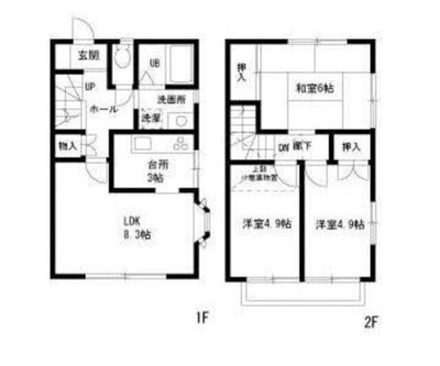 ツインハイツ能見台２の間取り