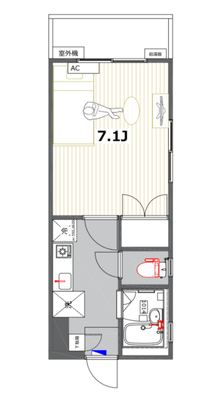【TOMOS】ウェルス六本松の間取り