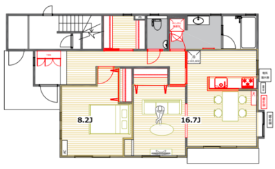登戸新町戸建【TOMOS】の間取り