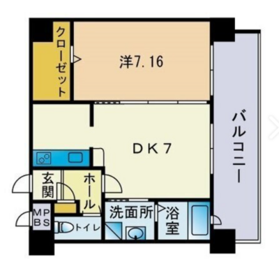 HF大濠レジデンスBAYSIDEの間取り