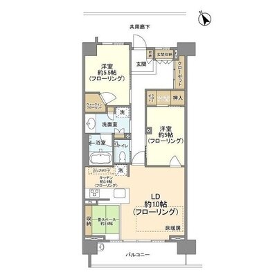 プレイスガーデン喜多見の間取り