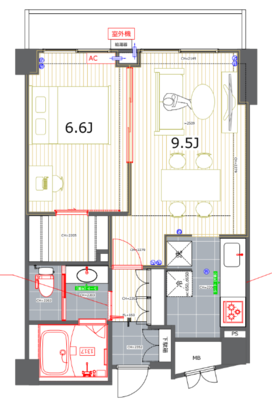 パークプレイス三田【TOMOS】の間取り
