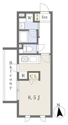 エルプレイス香椎駅前の間取り