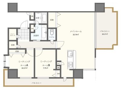 CLUB THE.薬院ステーションタワーの間取り