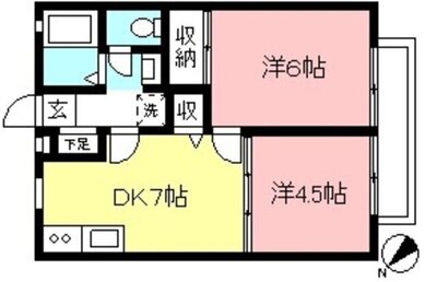 クレストハウスＡ棟の間取り