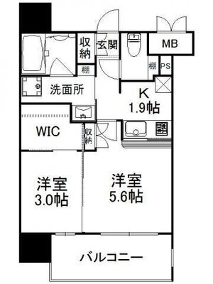 エンクレスト天神AVANTの間取り