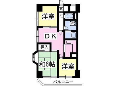 青木町マンションの間取り