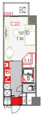 コスモリード幡ヶ谷【TOMOS】の間取り