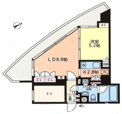 アッパルタメントベラヴィスタの間取り
