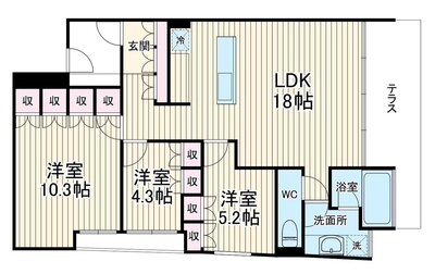 VISCONTI覚王山（ヴィスコンティ覚王山）の間取り