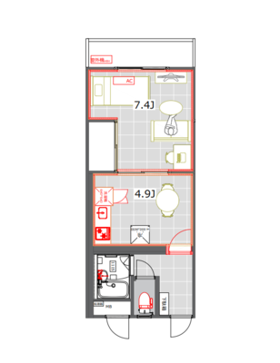 福茂ハイツの間取り