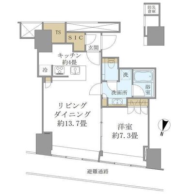 BrilliaTower堂島の間取り