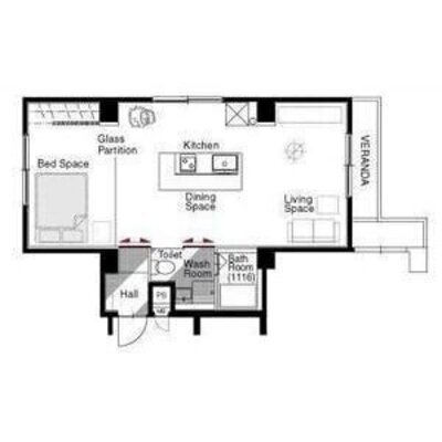 ダブリュ(W)の間取り