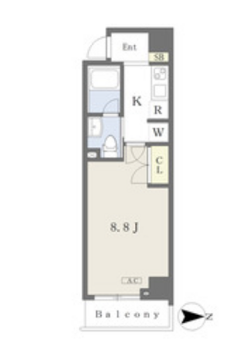 コージー阿由知通（ＣＯＺＹ阿由知通）の間取り