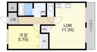 コンフィデンス西本町の間取り