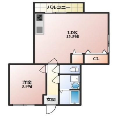 ヴォーン千里園の間取り
