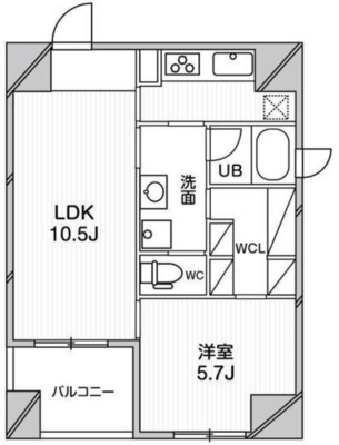 ルクレ堺筋本町レジデンスの間取り