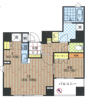 ライブフラット茅場町（Live Flat茅場町 ）の間取り
