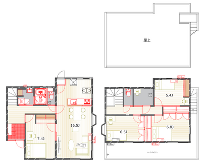 西戸部町2丁目戸建の間取り