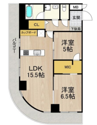 インプルーブ天六の間取り