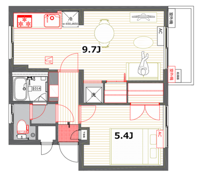 シャトレー今井南町【TOMOS】の間取り