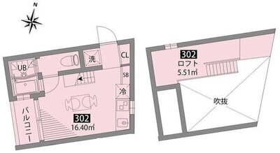 パティオ梅ヶ丘Eの間取り