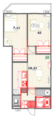エクレール南生田の間取り