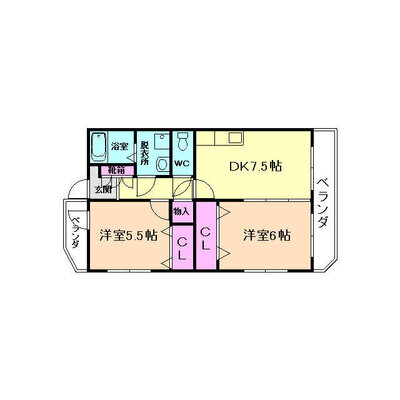 アンシャルル豊中の間取り