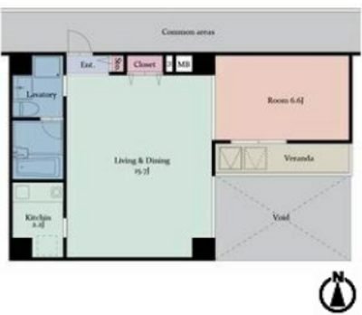 コートハウス416の間取り