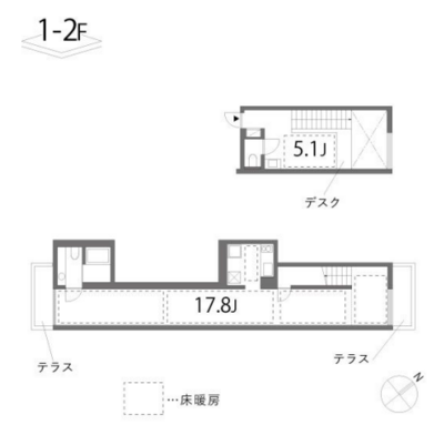 33 1/3 rpm sideの間取り