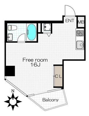 是空難波ツー(是空NANBAⅡ)の間取り