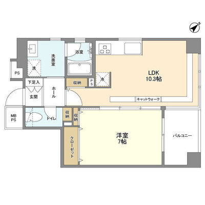 コスモリード日本橋水天宮の間取り