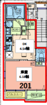 リュクスLuXe国分寺ツー (LuXe国分寺Ⅱ)の間取り