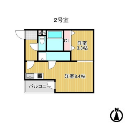 カッツェ志賀本通（Katze志賀本通）の間取り