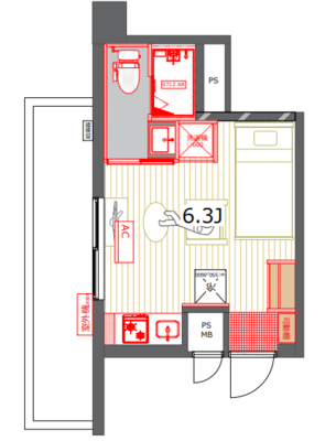 三敬中洲マンション【TOMOS】の間取り