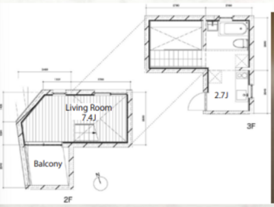 ときわ台のアパートメントの間取り