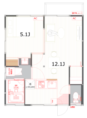 第三叶荘【TOMOS】の間取り