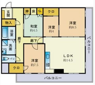 大濠エクセルの間取り