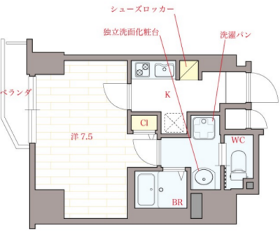 オリエンタル南堀江の間取り